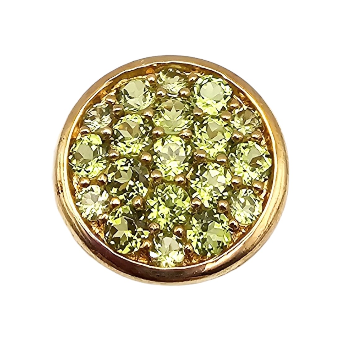 HN Peridot Gold Over Sterling Silver Cocktail Ring Size 6 6.8 G: HN Peridot Gold Over Sterling Silver Cocktail Ring Size 6 6.8 G