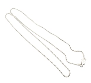 Italy Sterling Silver Rope Chain Necklace 4 G