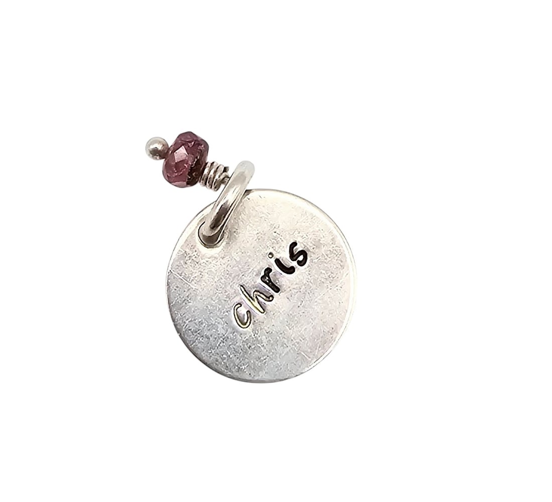 Sterling Silver Chris Pendant 1.2 G: Sterling Silver Chris Pendant 1.2 G