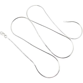 Italy Sterling Silver Square Snake Chain Necklace 7.5 G