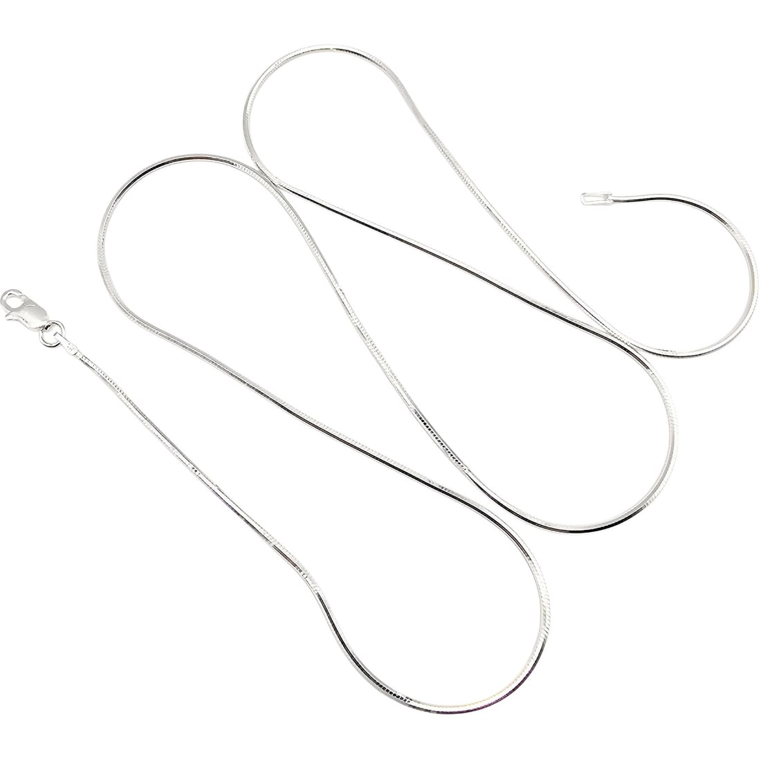 Italy Sterling Silver Square Snake Chain Necklace 7.5 G (1 of 3)