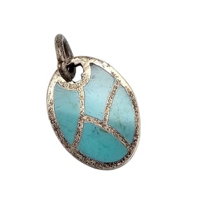 Turquoise Sterling Silver Pendant 5.3 G