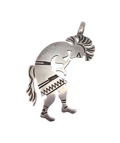 Vintage MB Sterling Silver Kokopelli Pendant 3.7 G