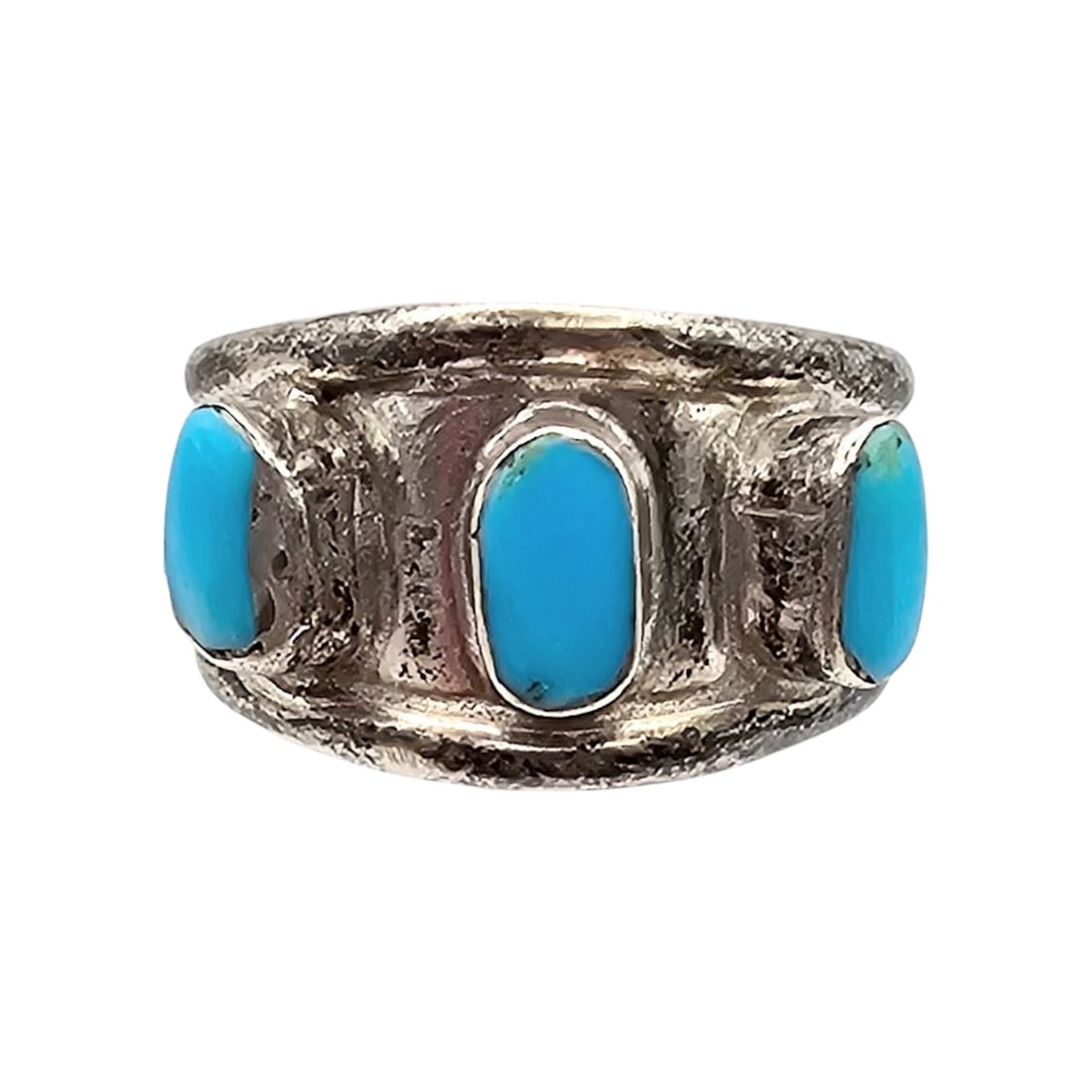 Navajo Turquoise Sterling Silver Ring Size 6.25 4.4 G (1 of 4)