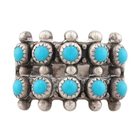 Bell Trading Post Sterling Turquoise Ring Sz. 6