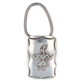 Richard Begay Navajo Sterling Kachina Key Clip