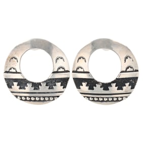 Thomas Singer Sterling Overlay Earrings