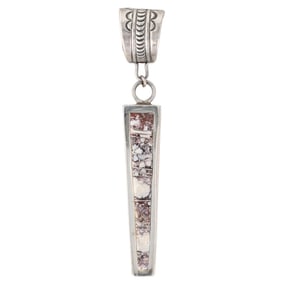 Thomas Francisco Navajo Sterling Wildhorse Inlay Pendant