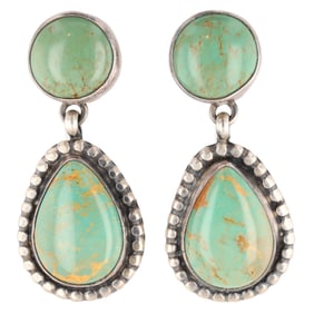 PERRY Navajo Sterling Royston Turquoise Earrings
