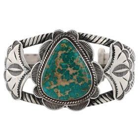 T Dayzie Navajo Sterling Turquoise Cuff Bracelet