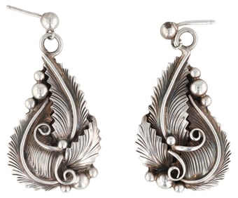 Morningstar Shop Sterling Leaf Earrings