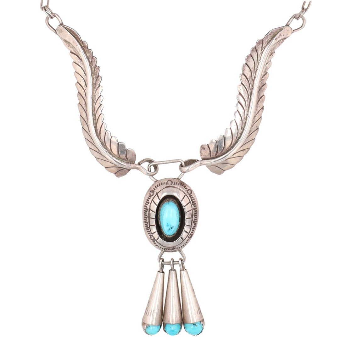 Harry Spencer Navajo Sterling Turquoise Necklace (1 of 6)