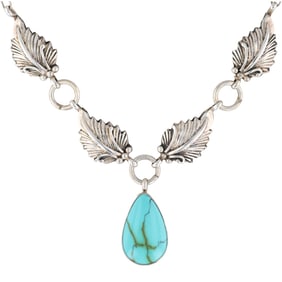 Sampson Yazzie Navajo Sterling Turquoise Necklace
