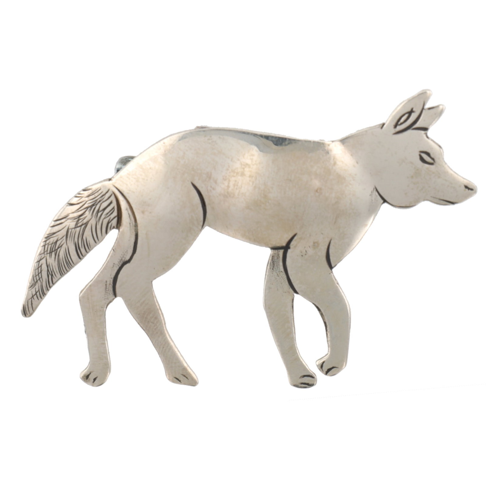 Bennard Francis Dallasvuyaoma Sterling Wolf Brooch (1 of 4)