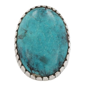Ray Jack Navajo Sterling Turquoise Mens Ring Sz. 10.25