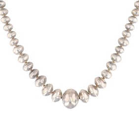 Della & Presley Curley Sterling Navajo Pearl Necklace