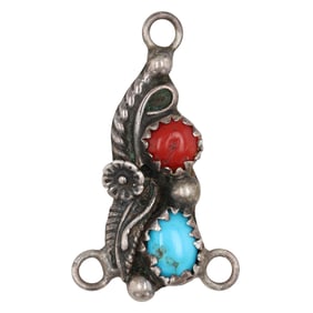Vincent & Nita Edsitty Navajo Sterling Multi Stone Pendant