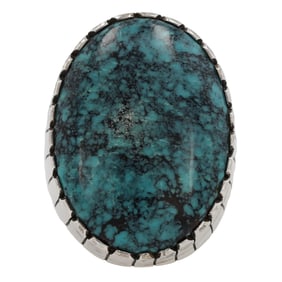 Ray Jack Navajo Sterling Turquoise Mens Ring Sz. 12