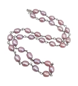 CW Pearl Sterling Silver Necklace 17.6 G