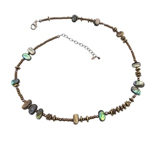Silpada Abalone Bead Sterling Silver Necklace 23.6 G