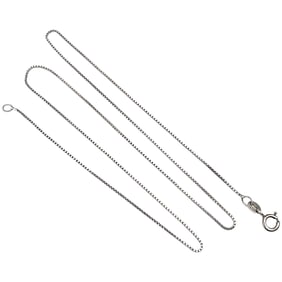 Sterling Silver Box Chain Necklace 2.1 G