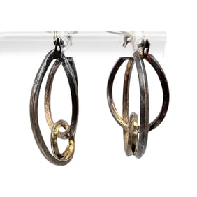 ATI Sterling Silver Knot Hoop Earrings 4.5 G