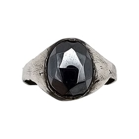Hematite Sterling Silver Ring Size 6.75 3.1 G