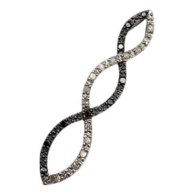 Diamond Sterling Silver Pendant 1.3 G
