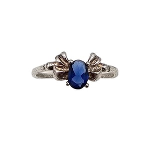 Rhinestone Sterling Silver Cocktail Ring Size 8 1.5 G