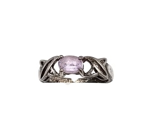 HAN Amethyst Sterling Silver Cocktail Ring Size 6.25 2.5 G