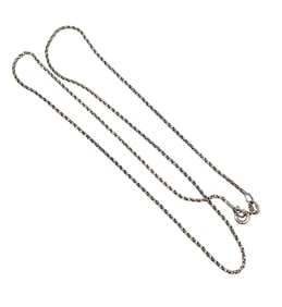 Sterling Silver Round Box Chain Necklace 3.1 G