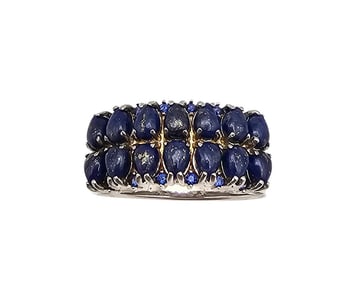 DK Lapis Sterling Silver Ring Size 8.75 5.1 G