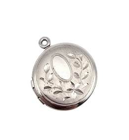 Bojar Sterling Silver Etched Locket Pendant 3.6 G