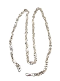 Sterling Silver Twist Chain Necklace 16.6 G