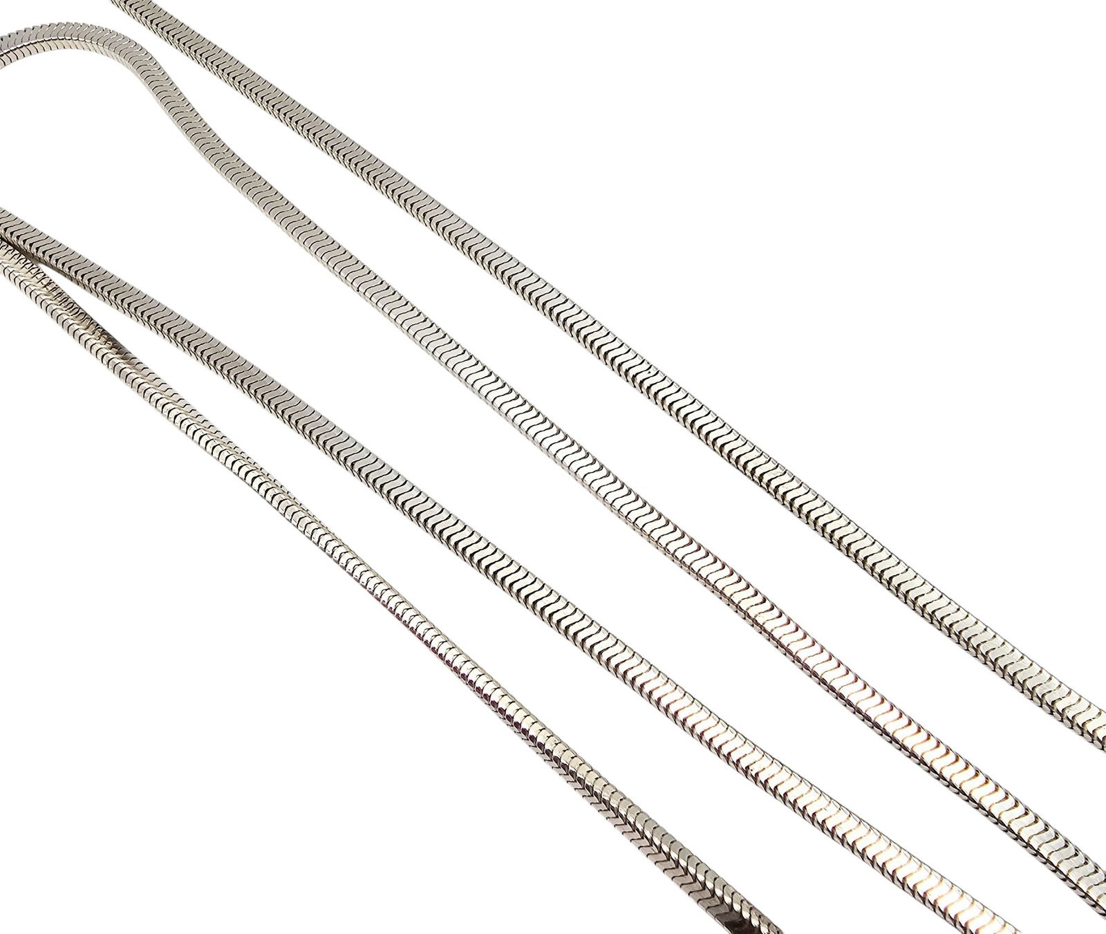 Sterling Silver Square Snake Chain Necklace 18 G (1 of 3)