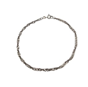 Italy Sterling Silver Twist Chain Bracelet 3.9 G