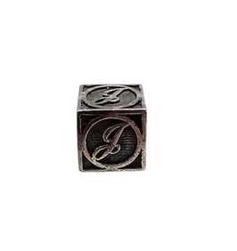 MA Italy Sterling Silver J Charm 2.6 G