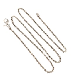 Sterling Silver Rope Chain Necklace 14.9 G