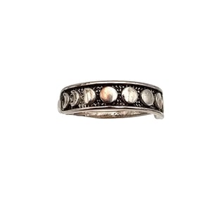 Sterling Silver Moon Phases Ring Size 5.5 1.5 G