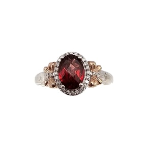 Disney Garnet Diamond Sterling Silver Cocktail Snow White Ring Size 7.5 3.2 G
