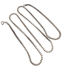 Sterling Silver Box Chain Necklace 31.2 G