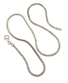 Sterling Silver Serpentine Chain Necklace 7.5 G