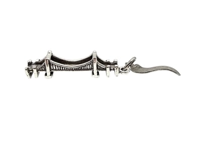 Sterling Silver Golden Gate Bridge California Charm 2.5 G