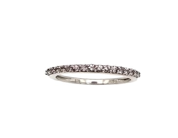 STS Rhinestone Sterling Silver Cocktail Ring Size 7.5 1.6 G