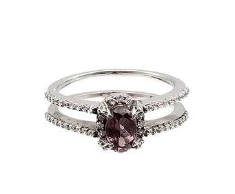 STS Rhinestone Sterling Silver Cocktail Ring Size 7.5 3.3 G
