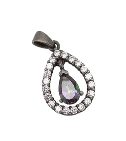 Mystic Topaz Sterling Silver Pendant 3.8 G
