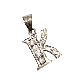 Rhinestone Sterling Silver K Pendant 4 G