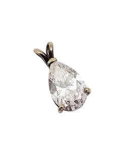 N Rhinestone Gold Over Sterling Silver Pendant 4.1 G
