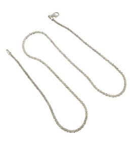 Italy Sterling Silver Serpentine Chain Necklace 9.5 G