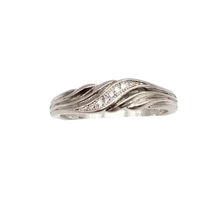 S Diamond Sterling Silver Cocktail Ring Size 10 3 G